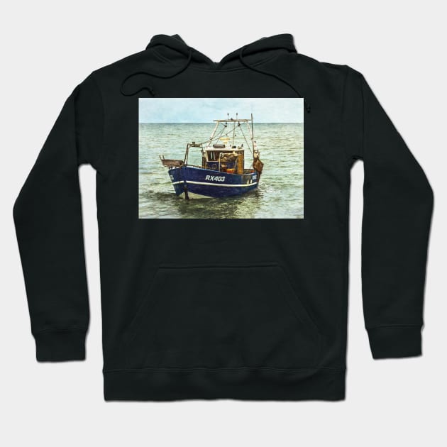 Fishing Boat Leaving the Beach Hoodie by IanWL